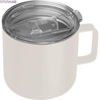 STAINLESS STEEL METAL DRINK CUP in White