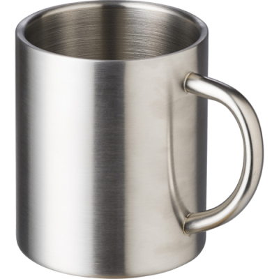 STAINLESS STEEL METAL MUG (300ML) in Silver