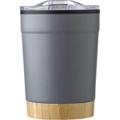 STAINLESS STEEL METAL TRAVEL MUG (300 ML) in Grey