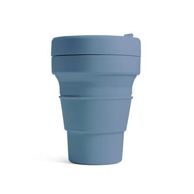 STOJO COLLAPSIBLE POCKET CUP in Steel Blue