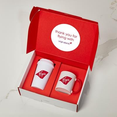 TAKEAWAY MUG AND MUG RED INNER CORPORATE GIFT BOX