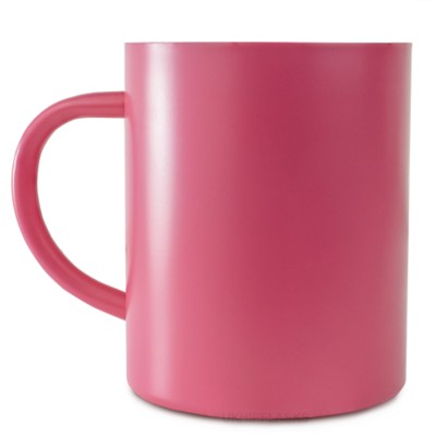 THERMAL INSULATED STAINLESS STEEL METAL MUG in Pink