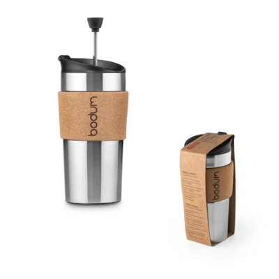 TRAVEL PRESS CORK TRAVEL MUG 450ML