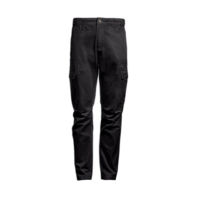 THC CARGO POLYESTER AND COTTON WORK TROUSERS - L in Black