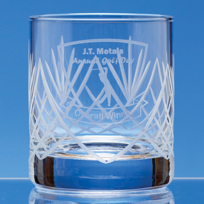 320ML PANEL WHISKY TUMBLER with Frost Cutting