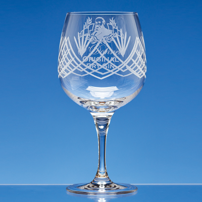 700ML PANEL GIN GLASS with Frost Cutting