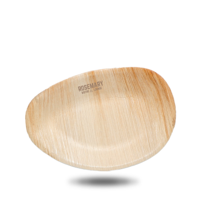 EGG OVAL PALM LEAF PLATTER (25X16CM)