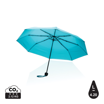 20,5 INCH IMPACT AWARE RPET 190T PONGEEE MINI UMBRELLA in Blue