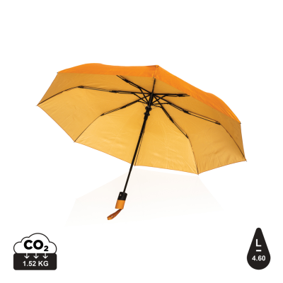 21 INCH IMPACT AWARE™ 190T MINI AUTO OPEN UMBRELLA in Sundial Orange