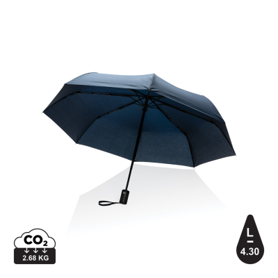 21 INCH IMPACT AWARE™ RPET 190T AUTO OPEN & CLOSE UMBRELLA in Navy