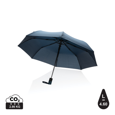 21 INCH IMPACT AWARE™ RPET 190T MINI AUTO OPEN UMBRELLA in Navy