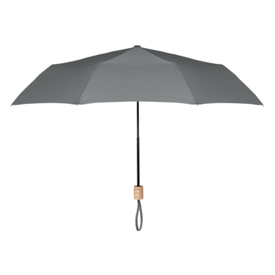 21 INCH RPET FOLDING UMBRELLA in Grey