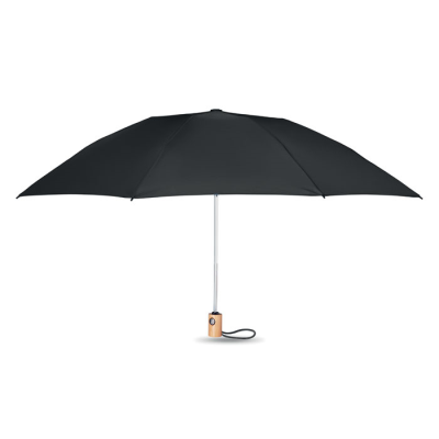 23 INCH 190T RPET UMBRELLA in Black