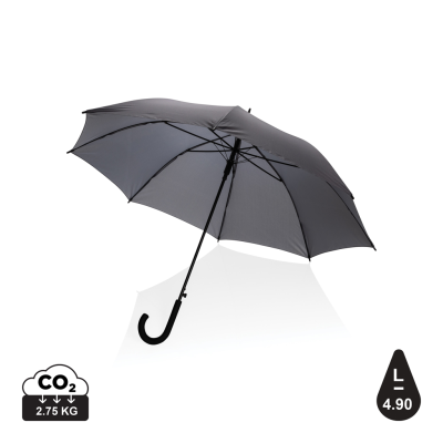 23 INCH IMPACT AWARE™ RPET 190T STANDARD AUTO OPEN UMBRELLA in Anthracite Grey