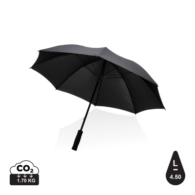 23 INCH IMPACT AWARE™ RPET 190T STORM PROOF UMBRELLA in Black