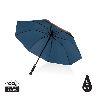 27 INCH IMPACT AWARE™ RPET 190T DUAL COLOUR AUTO OPEN UMBRELLA in Blue