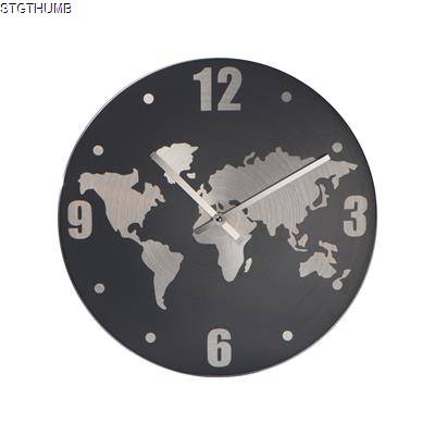 ALUMINIUM WALL CLOCK in Silvergrey