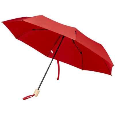 BIRGIT 21 FOLDING WINDPROOF RECYCLED PET UMBRELLA in Red