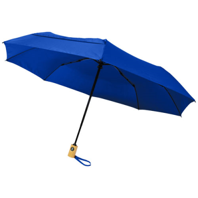 BO 21 INCH FOLDING AUTO OPEN & CLOSE RECYCLED PET UMBRELLA in Royal Blue