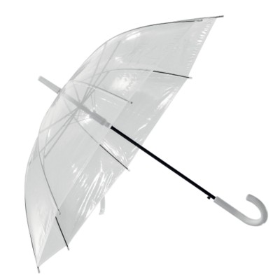 CLEAR TRANSPARENT POLYTYHENE AUTOMATIC UMBRELLA