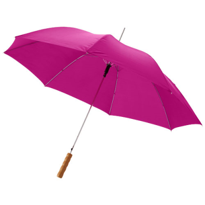 LISA 23 INCH AUTO OPEN UMBRELLA with Wood Handle in Magenta