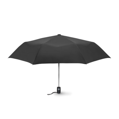 LUXE 21INCH WINDPROOF UMBRELLA in Black