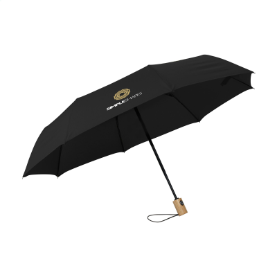 MICHIGAN FOLDING RCS RPET UMBRELLA 21 INCH in Black