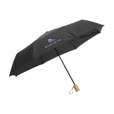 MINI UMBRELLA RCS RPET FOLDING UMBRELLA 21 INCH in Black