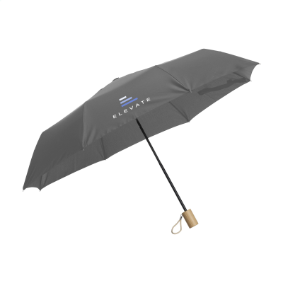 MINI UMBRELLA RCS RPET FOLDING UMBRELLA 21 INCH in Grey