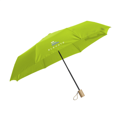 MINI UMBRELLA RCS RPET FOLDING UMBRELLA 21 INCH in Lime