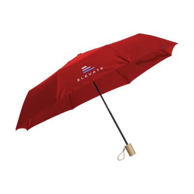 MINI UMBRELLA RCS RPET FOLDING UMBRELLA 21 INCH in Red