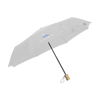 MINI UMBRELLA RCS RPET FOLDING UMBRELLA 21 INCH in White