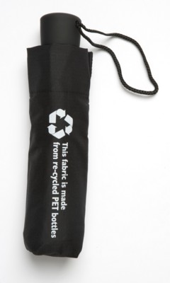 PROMO LIGHT RECYCLED UMBRELLA in Black