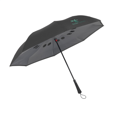 REVERSE UMBRELLA 23 INCH in Black & Grey