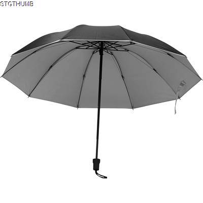 UMBRELLA with Silver Inside in Black