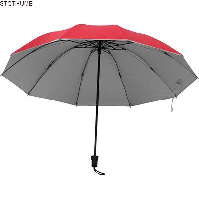 UMBRELLA with Silver Inside in Red