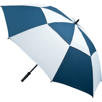 VENTED GOLF UMBRELLA in Navy Blue & White