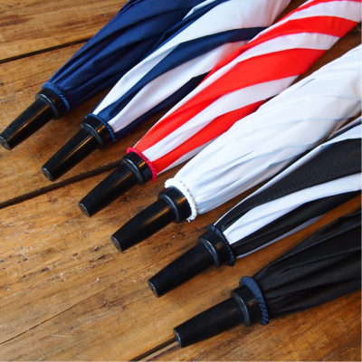 VENTED GOLF UMBRELLA in Red & White