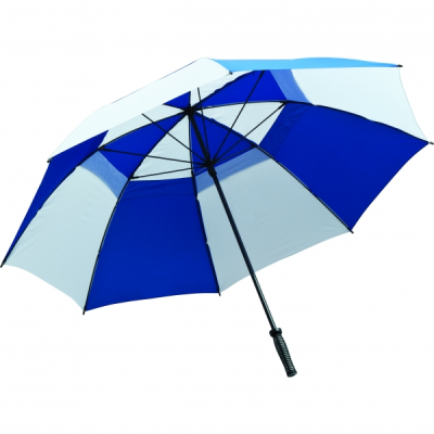 VENTED GOLF UMBRELLA in Royal Blue & White