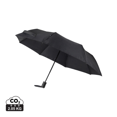 VINGA BALTIMORE AWARE™ RPET 21 INCH UMBRELLA in Black