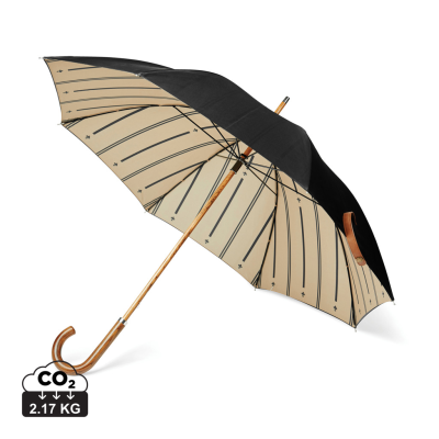 VINGA BOSLER AWARE™ RECYCLED PET 23 INCH UMBRELLA in Black