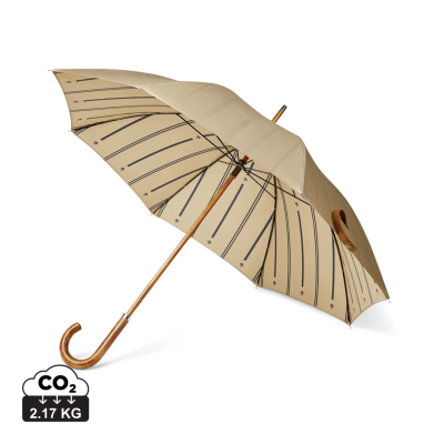 VINGA BOSLER AWARE™ RECYCLED PET 23 INCH UMBRELLA in Grey Beige