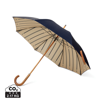 VINGA BOSLER AWARE™ RECYCLED PET 23 INCH UMBRELLA in Navy Blue