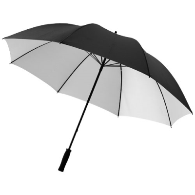 YFKE 30 INCH GOLF UMBRELLA with Eva Handle in Solid Black & Silver