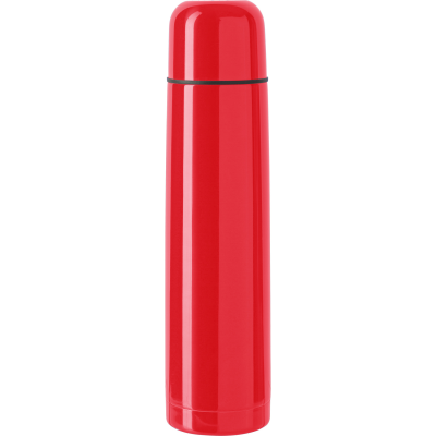 STAINLESS STEEL METAL DOUBLE WALLED VACUUM FLASK (1000ML) in Red