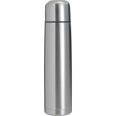 STAINLESS STEEL METAL DOUBLE WALLED VACUUM FLASK (1000ML) in Silver