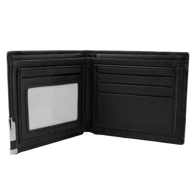 BLACK PU LEATHER HIP WALLET