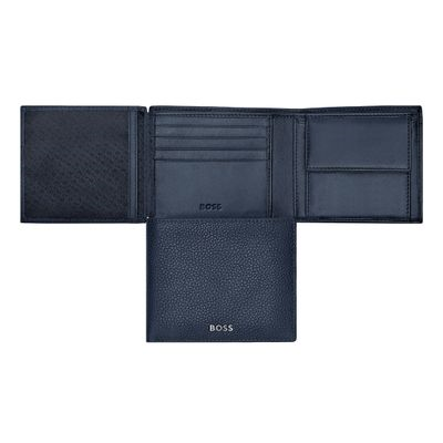 MONEY WALLET with Flap Classic Grained Navy