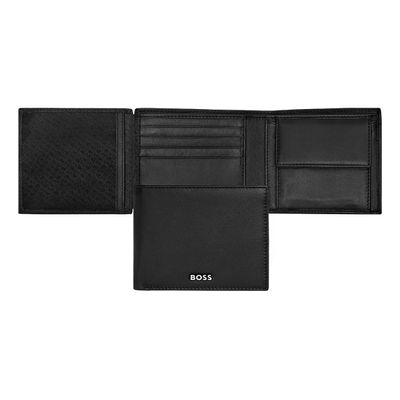 MONEY WALLET with Flap Classic Smooth Black