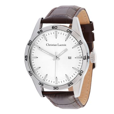 DATE WATCH TEMPUS BROWN  &  SILVER